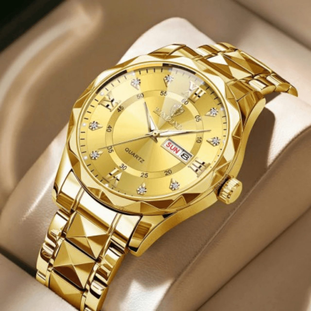 BINBOND Men’s Watch (Golden)