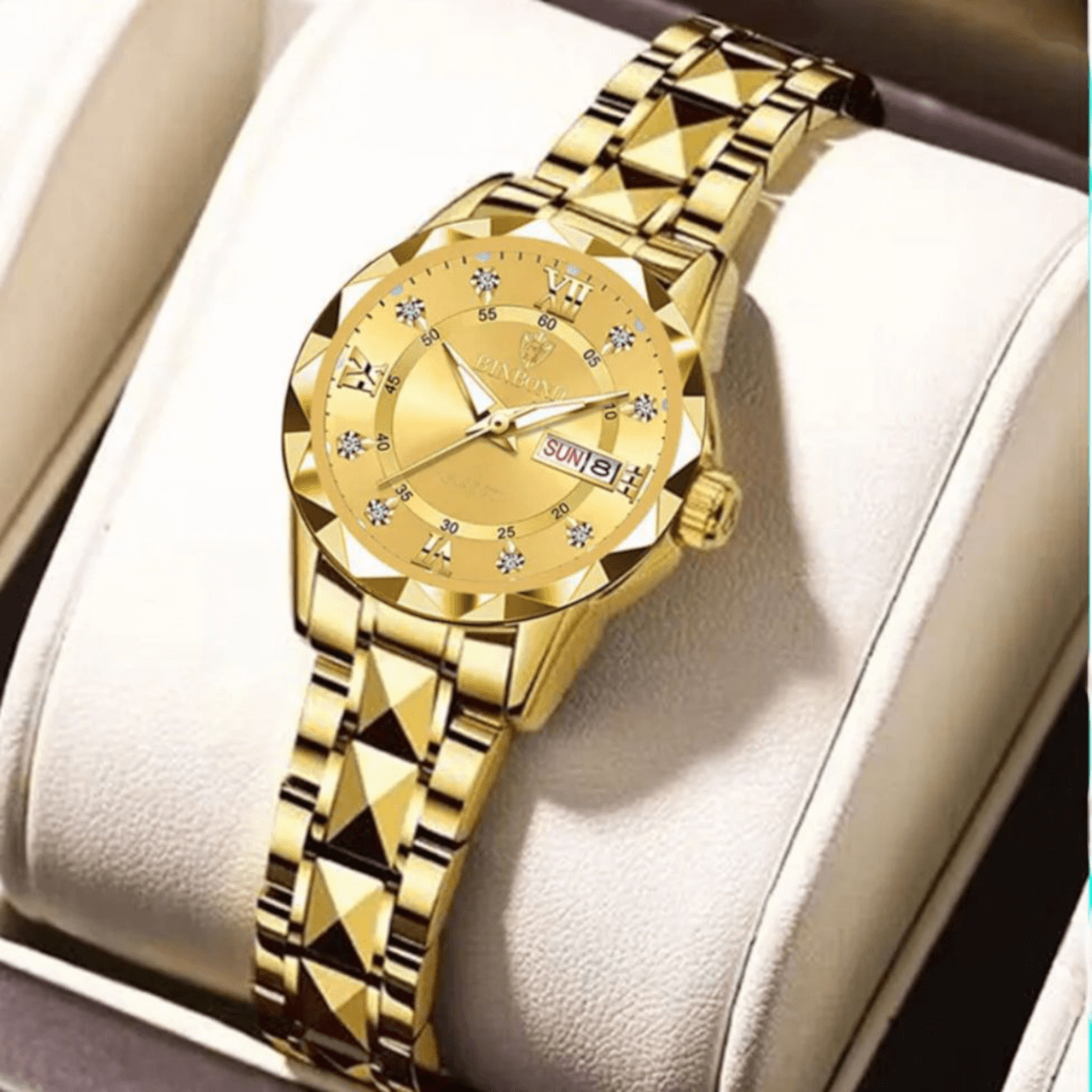 BINBOND Couple Watch (Golden) - Image 3