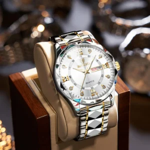 BINBOND Men’s Watch (Silver)